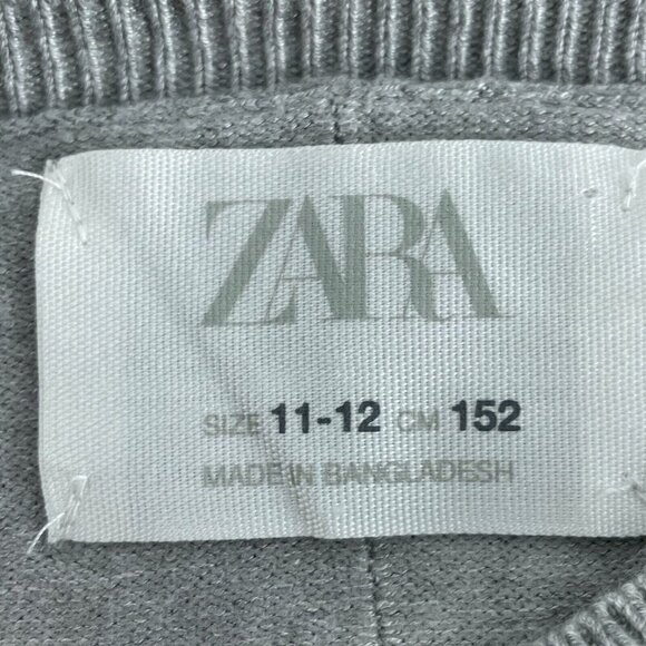 Zara Gray Viscose Blend Sweater For Kids Size 11-12 1206 - Picture 4 of 9
